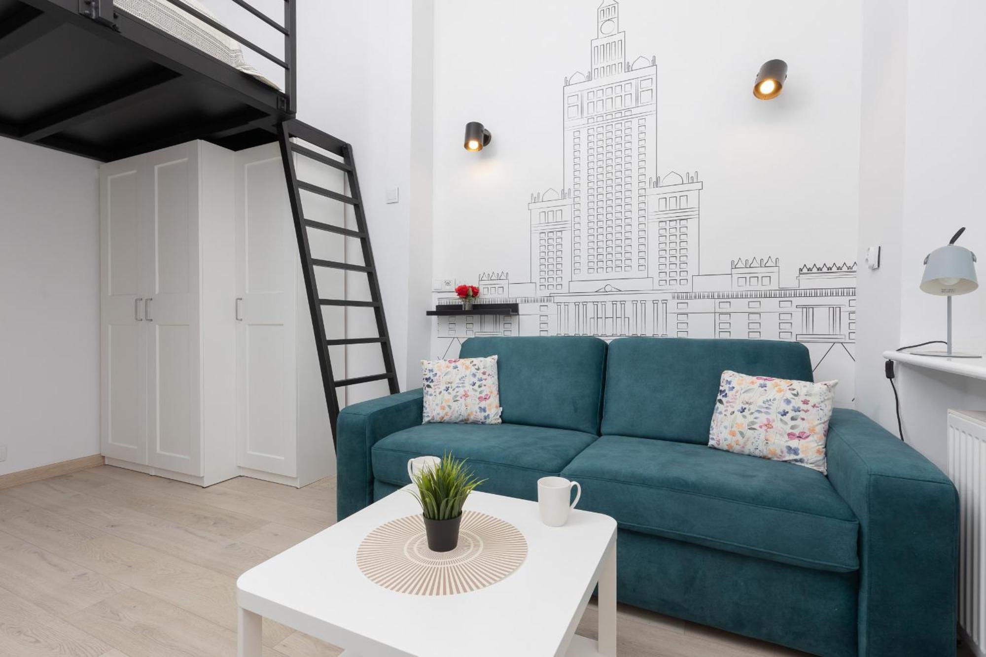 Aleja Wyzwolenia Studio with Mezzanine Warsaw Downtown by Noclegi Renters Exterior foto